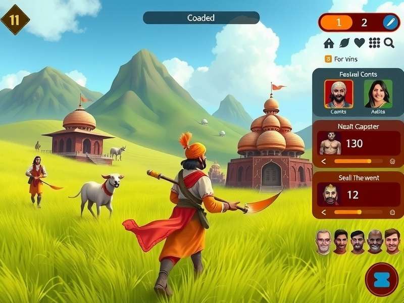 Cumin Kingdom Quest gameplay screenshot showing character in Indian landscape